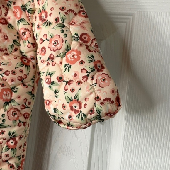 NWT Nicole Miller New York- Hooded Snowsuit One Piece Pink Floral 3/6M - Picture 13 of 16